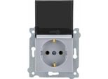 Presa Di Corrente Con Messa A Terra Schuko 2P+T (Fumogeno) Argento 239/10E Exen