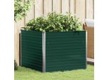 Maison Exclusive - Aiuola Rialzata 100 X 100 X 77 Cm Acciaio Zincato Verde
