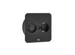 Bachmann Twist 2 Presa Multipla Quadrata Da Incasso, 1 Presa Schuko + Usb A+C, Cavo 2M, Nero Opaco
