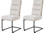 Casadolce Sedia Da Pranzo Markar, Set Di 2, 45X61X101 Cm, Beige, Imbottita, Sedile A Molle Bonnell, Portata 120 Kg