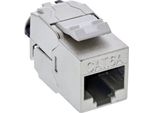 Inline® Presa Keystone RJ45 Slim, Snap-In, Cat.6A, Fascetta Integrata