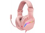 Mars Gaming Mh1222 Rgb Gaming Headset Rosa Rosa Taglia Unica