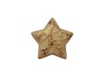 Stella Decorativa In Beige Con Ornamento Per Natale 8Cm
