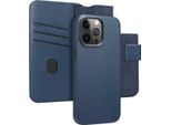 Custodia Per Iphone 15 Pro Max - Vera Pelle - Accezz Flip Cover/2 In 1 Case - Blu Scuro