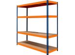 Scaffalatura Di Stoccaggio Srax 4 Ripiani Scaffalatura Metallica Resistente 300Kg Magazzino Officina Garage
