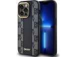 Dkny Dkhmp14Lpcpvslk Custodia Rigida Per Iphone 14 Pro6.1 Czarny/Nero In Pelle Con Motivo Mono A Scacchi Magsafe