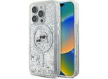 Karl Lagerfeld Klhmp16Xlgkcsgh Custodia Rigida Per Iphone 16 Pro Max 6.9 Trasparente Glitter Liquido Karl&Choupette Testa Magsafe