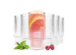 6 Bicchieri Da Cocktail Impilabili 330Ml Bicchieri Da Succo Scanalati Bicchiere Da Acqua