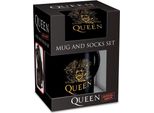 Queen - Set Tazza/Calza, Logo PM11059 (Taglia Unica) (Nero/Oro)
