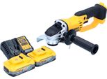 Smerigliatrice Angolare A Batteria Dewalt Dcg 412 H2 18 V 125 Mm + 2X Batteria Powerstack 5,0 Ah + Caricabatterie