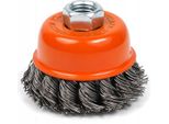 Spazzola Metallica Frontale Con Filettatura Per Smerigliatrici 65 Mm Filo Annodato M14