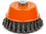 Spazzola Frontale Con Filettatura Per Smerigliatrici 85 Mm M14 Filo Annodato