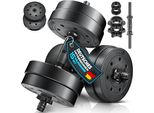 Re:Sport Set Di Manubri A 2 Pezzi Regolabili Da 15 Kg | Set Di Manubri Con 2 Manubri | Manubri Con Pesi E Chiusura A 4 Stelle | Manubri Fitness Per Lo Sviluppo Muscolare, L'allenamento E La Casa