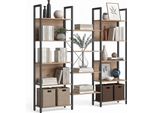 Relaxdays Libreria Industriale 14 Ripiani