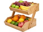 Etagere Per Frutta In Bambù Relaxdays 2 Livelli