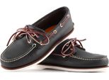 Timberland - Scarpe Da Barca Uomo 2-Eye In Pelle Blu - Numero 41