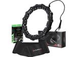 Hula Hoop Con Peso E Supporto Per La Vita, Taglie Forti, Nero