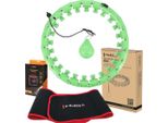 Hula Hoop Con Peso E Supporto Per La Vita, Verde/Rosso
