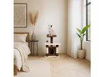 Belviona Tiragraffi Per Gatti 65 Cm, Tiragraffi Compatto Con Grotta, Area Per Sdraiarsi E Pali In Sisal, Area Di Gioco E Riposo Stabile, Marrone/Beige