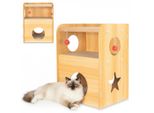 Cilindro Tiragraffi, Grotta Per Gatti, Tiragraffi Per Gatti, Letto Per Gatti, Lettino Per Gatti, Letto Ecologico, Tiragraffi, Mdf, Altezza: 55 Cm