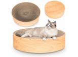 Tiragraffi Coil, Letto Per Gatti, Tiragraffi Per Gatti, Lettino Per Gatti, Letto Ecologico, Mdf, Moderno, Confortevole, Altezza: 10 Cm