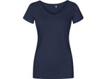 X.O By Promodoro 1525 | Maglietta Donna Con Scollo A V, Cotone Pettinato - Colore: French Navy - Taglia: 3XL