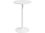 Homcom Tavolo Da Bar Tavolo Alto Tavolo Da Pranzo Tavolo Da Bar Rotondo, Tavolo Da Cucina Per Soggiorno, Sala Da Pranzo, Acciaio, Bianco, Ø60 X 102 Cm