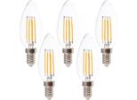 V-TAC Led-Filamento-Lampada VT-1986-N, E14, Eek: F, 4W, 400Lm, 3000K, 5 StüCk