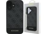 Guess Guhcp16Mg4Glgr Custodia Rigida Per Iphone 16 Plus 6.7 Grigio/Grigio 4G Bottom Stripe