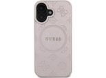 Guess Guhmp16Spsapsmep Iphone 16 6.1 RóżOwy/Pink Custodia Rigida Saffiano Peony Classic Logo Magsafe