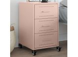 Vidaxl Comodino Rosa 36X39X59 Cm Acciaio