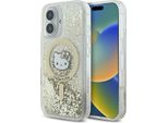 Hello Kitty Hkhmp16Slgdih Iphone 16 6.1 BiałY ZłOty/Bianco Oro Custodia Rigida Liquida Glitter Fever Magsafe
