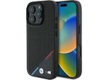 Bmw Bmhmp16L23Pupdk Iphone 16 Pro 6,3 Czarny/Nero Custodia Rigida M Linea Tricolore Perforata Magsafe