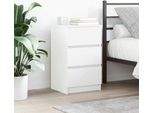 Vidaxl Comodini Con 3 Cassetti 2 Pz. Bianco 39X35X65 Cm