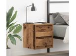 Vidaxl Comodini Da Parete 2 Pz. Aspetto Legno Recuperato 38X34X40 Cm