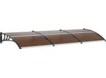 Tettoia Per Porta D'ingresso 965X2975Mm Tettoia UF50+ Pc Pellicola Di Protezione Solare Tettoia Per Porta D'ingresso Lamiera Pc + Staffa Abs + Connettore In Alluminio Tettoia Per Porta D'ingresso Resistente Ai Raggi Uv Tettoia Per Porta D'ingresso Tettoia Per Porta D'ingresso Marrone