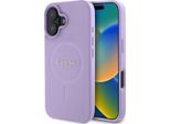 Guess Guhmp16Spsahmcu Custodia Rigida Per Iphone 16 6.1 Fioletowy/Purple Saffiano Magsafe