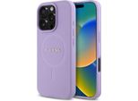 Guess Guhmp16Lpsahmcu Custodia Rigida Saffiano Magsafe Per Iphone 16 Pro 6.3 Fioletowy/Purple