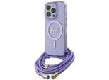 Guess Guhmp16Xhctsgnsu Custodia Rigida Per Iphone 16 Pro Max 6.9 Fioletowy/Purple Crossbody Cord Script Magsafe