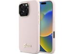 Guess Guhcp16Xsmbslp Iphone 16 Pro Max6.9 RóżOwy/Rosa Custodia Rigida In Silicone Script Metal Logo & Frame