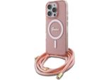 Guess Guhmp16Xhctsgnsp Iphone 16 Pro Max 6.9 RóżOwy/Pink Hardcase Crossbody Cord Script Magsafe