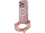 Guess Guhmp16Lhctsgnsp Iphone 16 Pro 6.3 RóżOwy/Rosa Custodia Rigida Crossbody Cord Script Magsafe