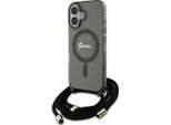 Guess Guhmp16Shctsgnsk Iphone 16 6.1 Czarny/Nero Custodia Rigida Crossbody Cord Script Magsafe