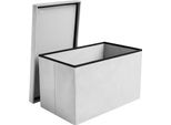 Ruhhy 25994 Sgabello Pieghevole In Tessuto, 80 Kg, 60 X 30 X 30 Cm, Grigio Chiaro