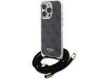 Guess Guhcp16Xhc4Sek Iphone 16 Pro Max 6.9 Czarny/Nero Custodia Rigida Crossbody Cord 4G Print