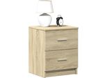 Vidaxl Comodini 2 Pezzi Con 2 Cassetti Rovere Sonoma 40X36X50 Cm