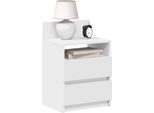 Vidaxl Comodini 2 Pezzi Con 2 Cassetti Bianchi 40X33X60 Cm