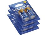 3X Varta 4914 Longlife Power Baby Batterie C 2Er Blister LR14