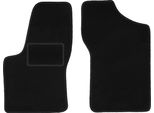 Wielganizator Tappetini Auto Velours Anteriori Adatto Per Fiat Seicento (1998-2010, Hatchback) Neri, Set 2 Pz, Con Fissaggi