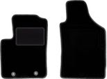 Wielganizator Tappetini Auto Velours Anteriori Adatto Per Fiat 500 (2007-2013, Cabrio, Hatchback) Neri, Set 2 Pz, Con Fissaggi